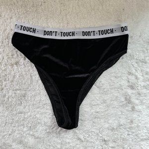 Forever 21 Velvet Cheeky DON'T TOUCH Rave Bottoms